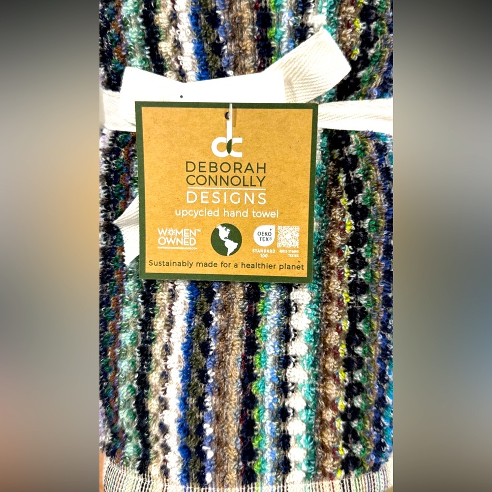 Deborah Connolly Designs Upcycled Hand Towel set/2 cotton